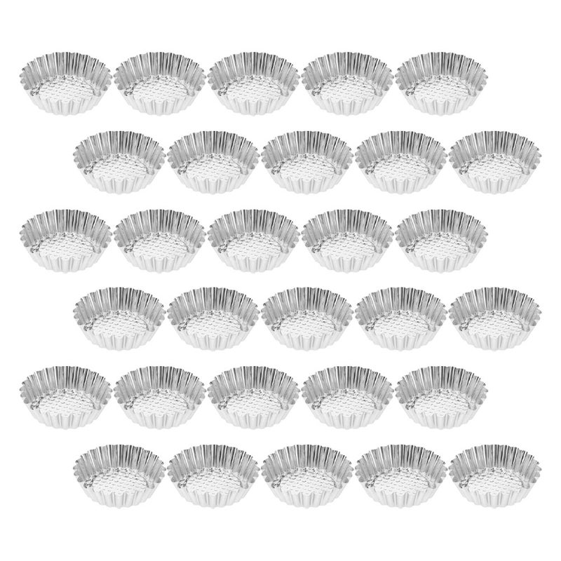 30pcs Tart Molds: Stainless Steel Round Flower Edge Mini Tart Pans Nonstick Pastry Baking Cups For Home And Commercial Use - Image 5