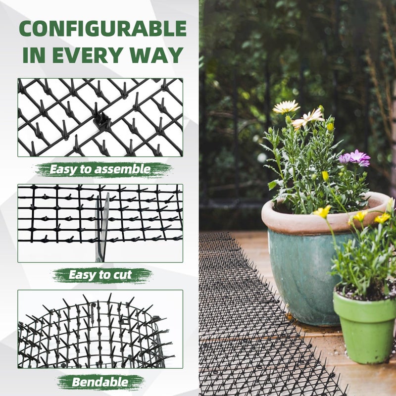 Toopify Toopify 6.5ft Scat Mat for Cats, Cat Scat Mat with Spikes Outdoor, Cat Spikes for Outside, Cat Deterrent Mat  - Image 3