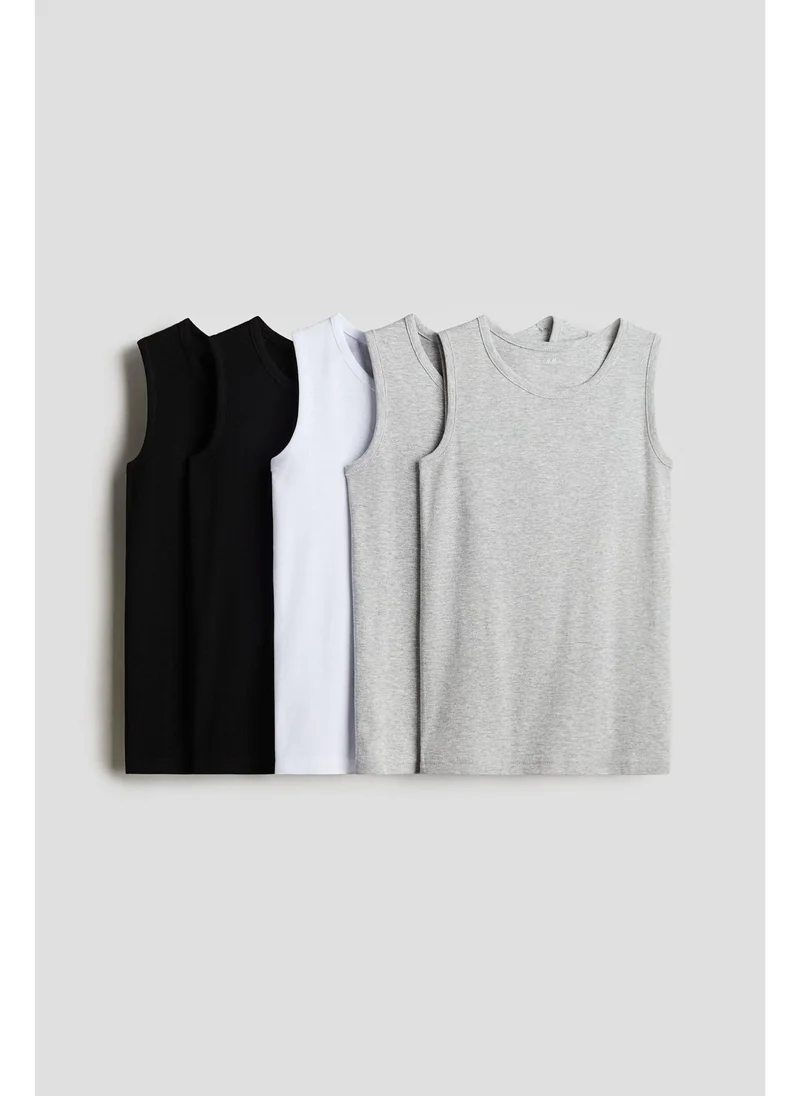 H&M 5-pack cotton vest tops