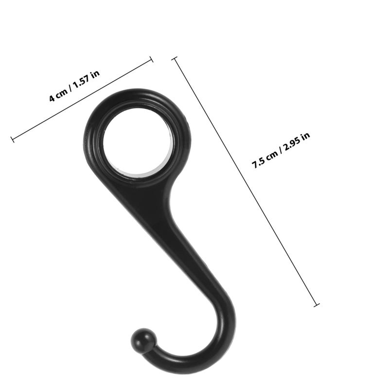 Black Metal Multipurpose Ring Hooks Heavy Duty Hanging Storage For Kitchen Bathroom Towels - Image 3