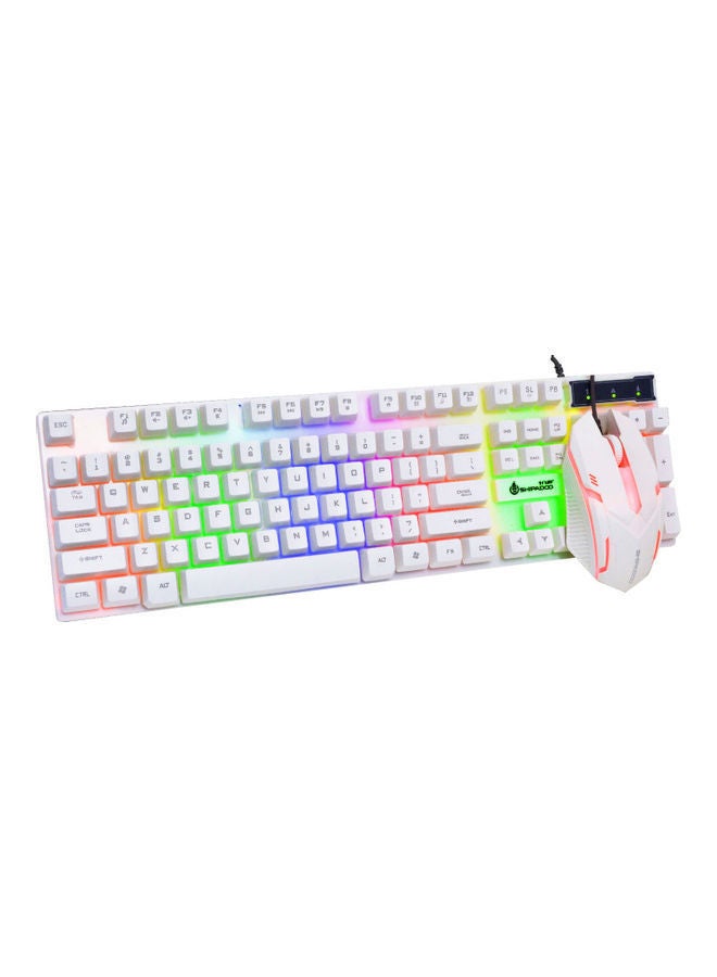 NIBEMINENT Wired Combo Gaming Set With 104 Keys Rgb Backlight Keyboard Sensitive Breathing Mouse - Image 1