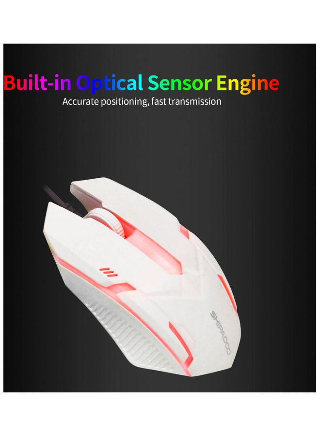 NIBEMINENT Wired Combo Gaming Set With 104 Keys Rgb Backlight Keyboard Sensitive Breathing Mouse - Image 2