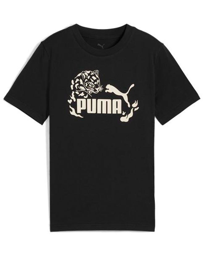 PUMA - Youth Flaming Love Graphic T-Shirt - Image 1