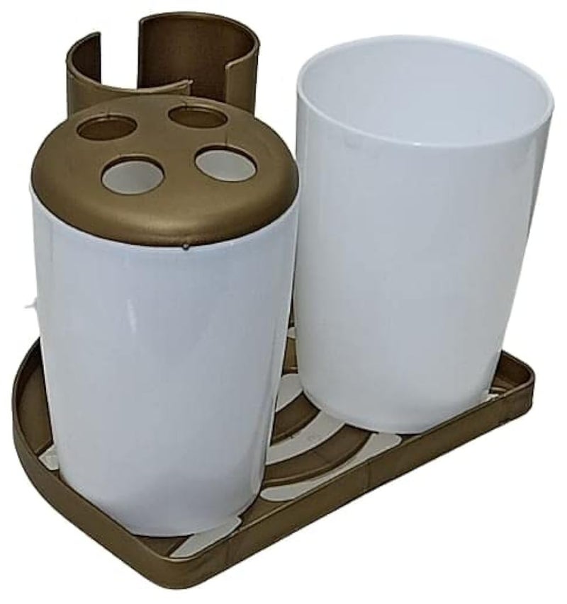 Max Plast Toothbrush holder with plastic cup - multi color - Image 5