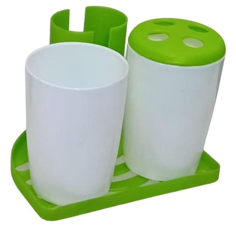 Max Plast Toothbrush holder with plastic cup - multi color - Image 4