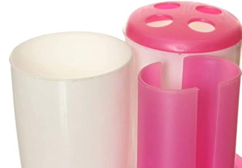 Max Plast Toothbrush holder with plastic cup - multi color - Image 3