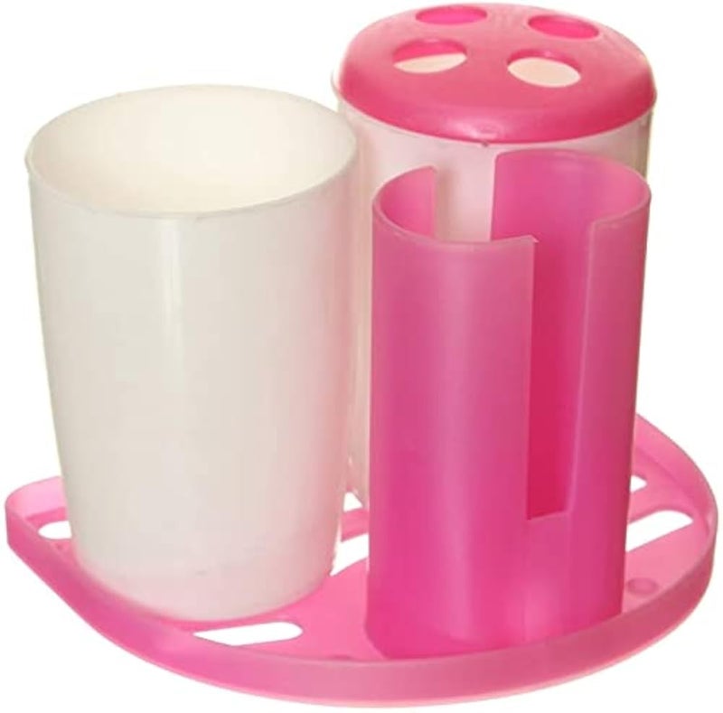 Max Plast Toothbrush holder with plastic cup - multi color - Image 1