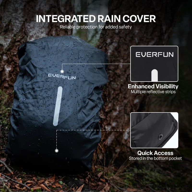 EVERFUN Hydration Backpack 18L Hiking Water Backpack with 3L Water Bladder, Women Men Hydration Pack Insulated Daypack Lightweight Hydropack with Rain Cover for Hiking, Cycling, Running, Festivals - Image 5