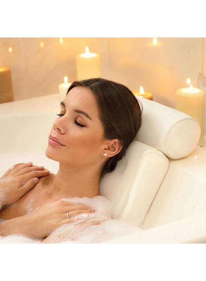 مخدة استحمام مريحة للبانيو بتصميم ناعم ودعم للرقبة والظهر – وسادة بانيو فاخرة مضادة للماء وسهلة التنظيف للاسترخاء والسبا المنزلي - Image 3