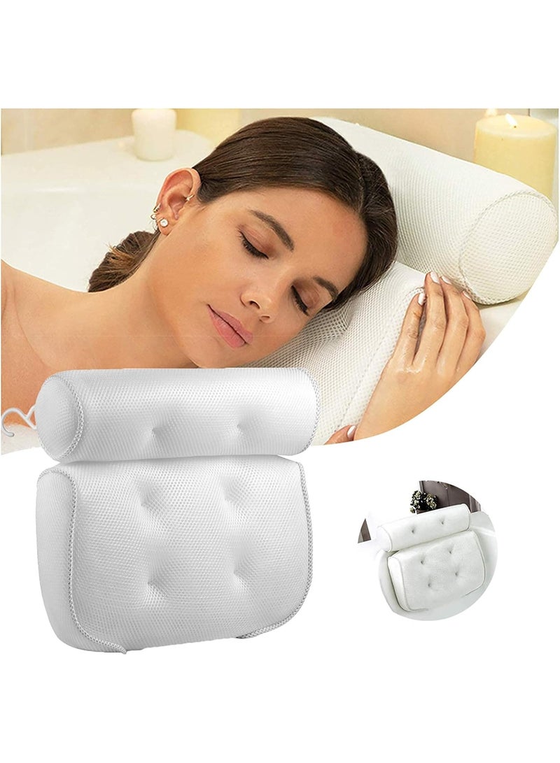مخدة استحمام مريحة للبانيو بتصميم ناعم ودعم للرقبة والظهر – وسادة بانيو فاخرة مضادة للماء وسهلة التنظيف للاسترخاء والسبا المنزلي - Image 4