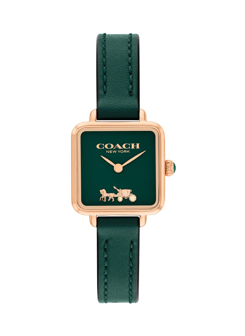 COACH Women's Analog Square Shape Leather Wrist Watch 14504227 - 22 Mm  - Image 2