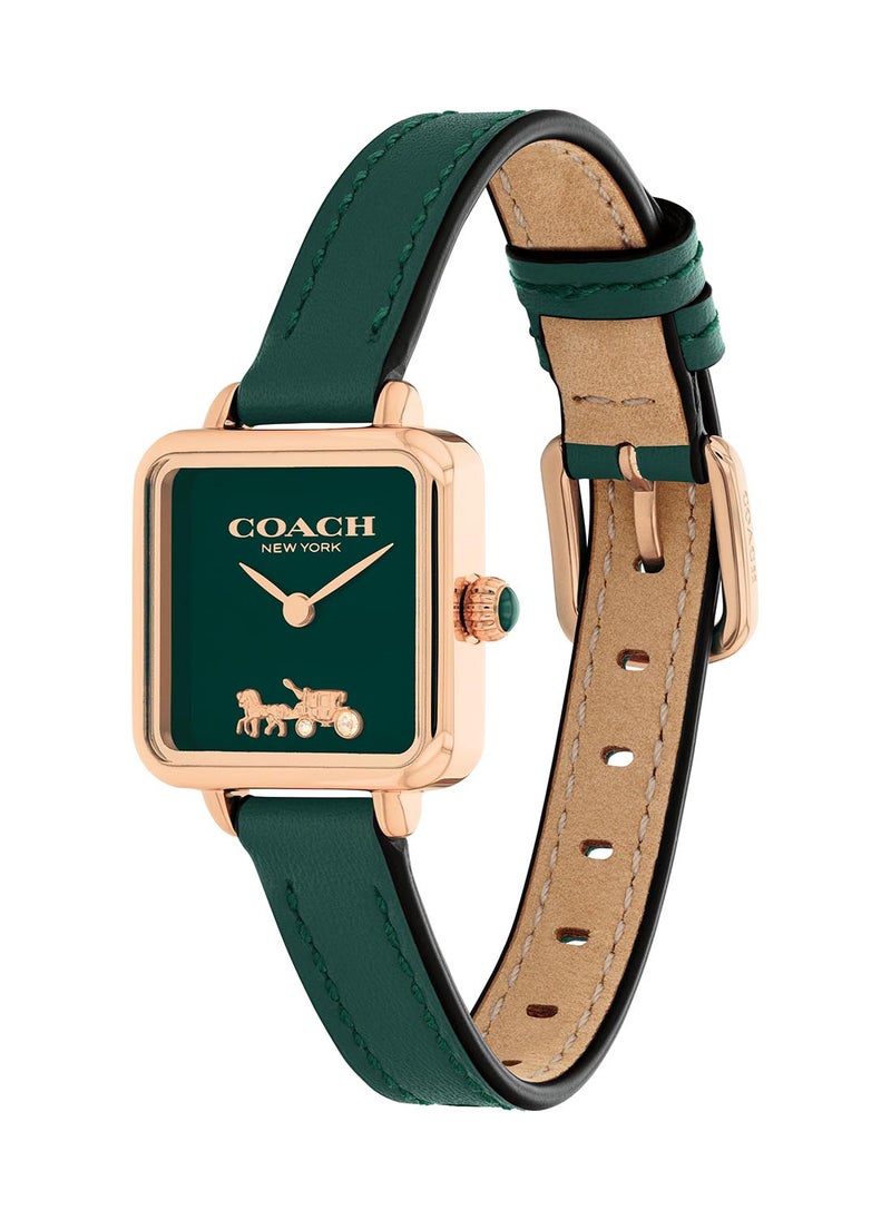 COACH Women's Analog Square Shape Leather Wrist Watch 14504227 - 22 Mm  - Image 1