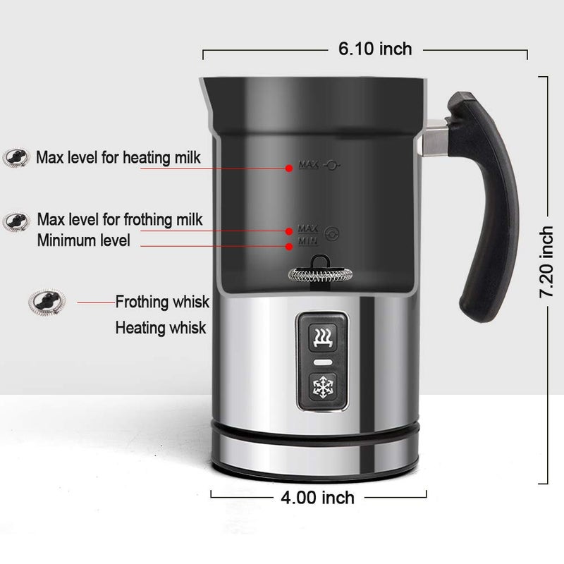Secura Electric Milk Frother  Automatic Milk Steamer Warm Or Cold Foam Maker For Coffee  Cappuccino  Latte  Stainless Steel Milk Warmer With Strix Temperature Controls - Image 5