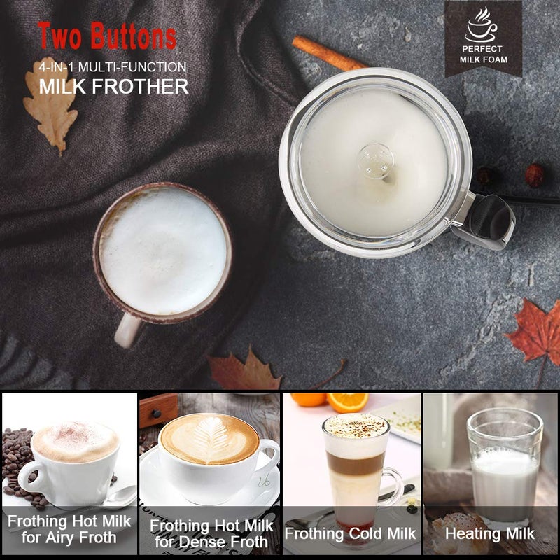 Secura Electric Milk Frother  Automatic Milk Steamer Warm Or Cold Foam Maker For Coffee  Cappuccino  Latte  Stainless Steel Milk Warmer With Strix Temperature Controls - Image 3