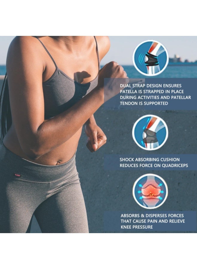 COYO Knee Brace for Women Men Adjustable Knee Support with Side Stabilizers Patella Knee Brace with Patella Gel Pads for Meniscus Tear Knee Pain Arthritis Pain Injury Recoverys Running Workout - Image 5