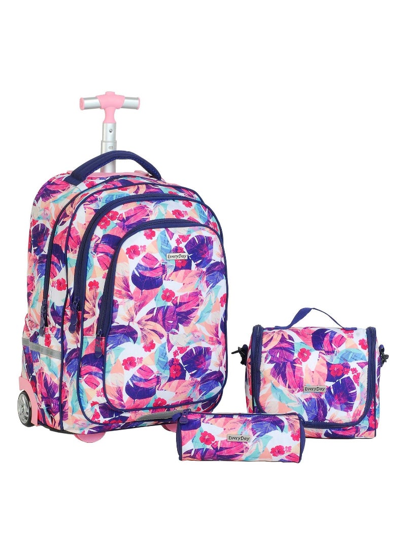 Everyday School Trolley Bag+Lunch Bag+Pencil Case, 3pcs Set FK3EV106