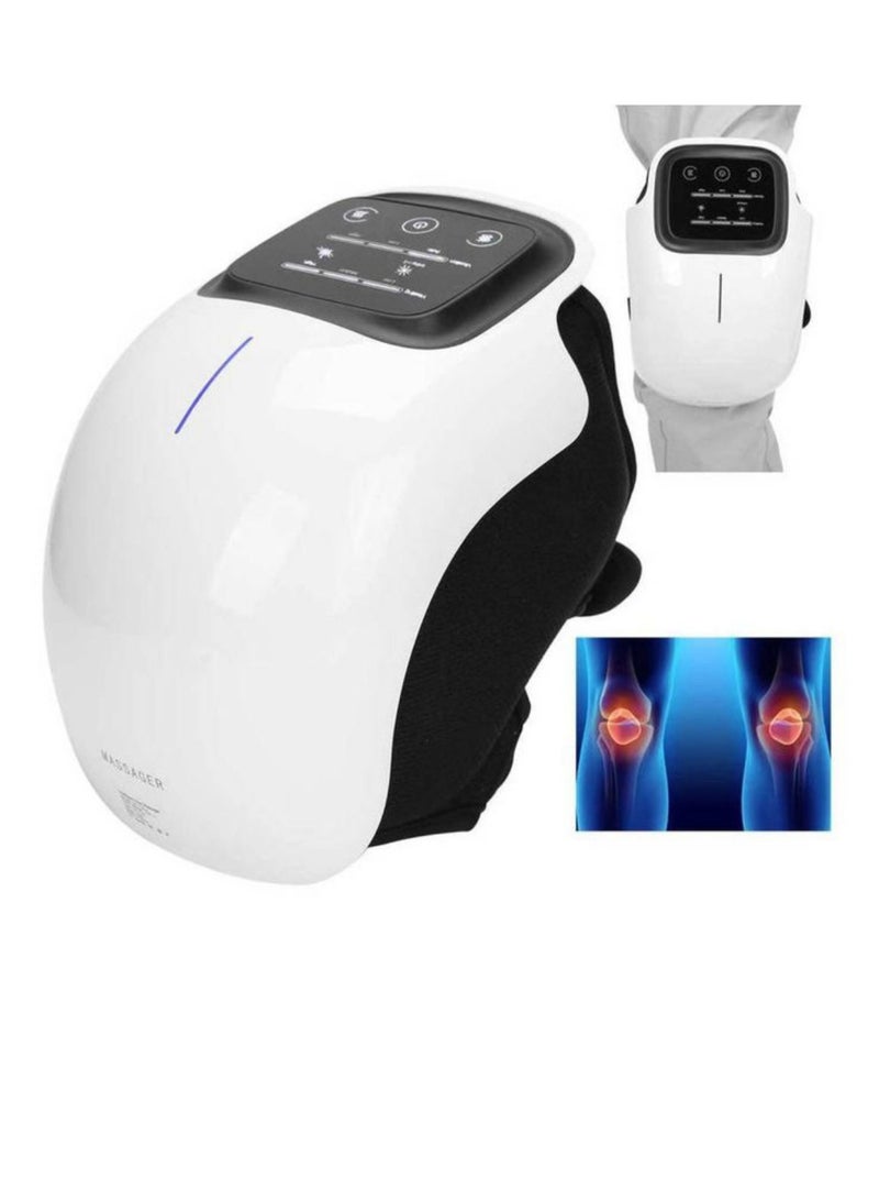 XiuWoo Knee Massager With Heat For Pain Relief Electric Cordless Vibration Knee Massage Device With Kneading For Arthritis and Joint Circulation Warmer Rechargeable White - Image 4