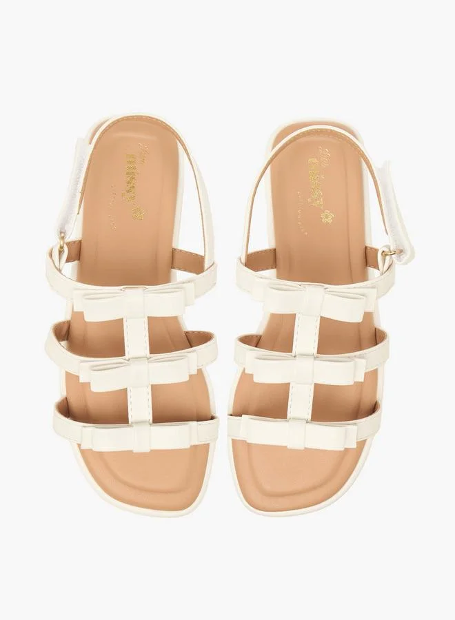 ليتل ميسي Girls Hook & Loop Flat Sandals