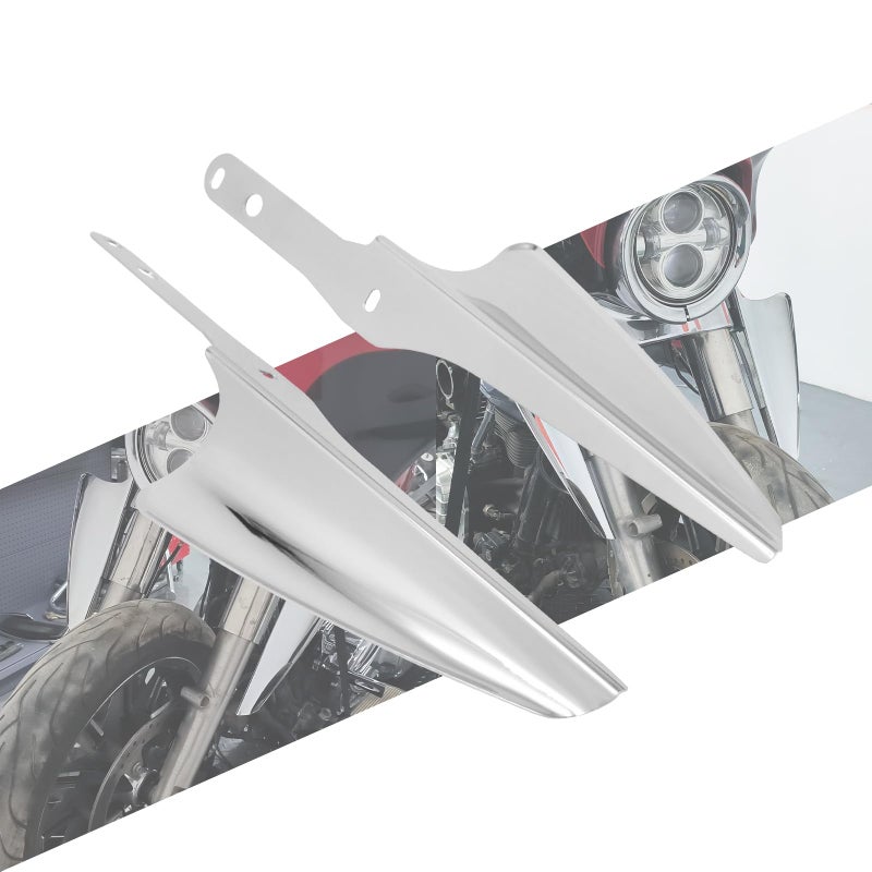 Generic HCmotorku Motorcycle Fork Mount Wind Deflector Suitable for Harley Road King Street Glide Electra Glide FLHT FLHR FLHX 1995-2022 Chrome  - Image 1