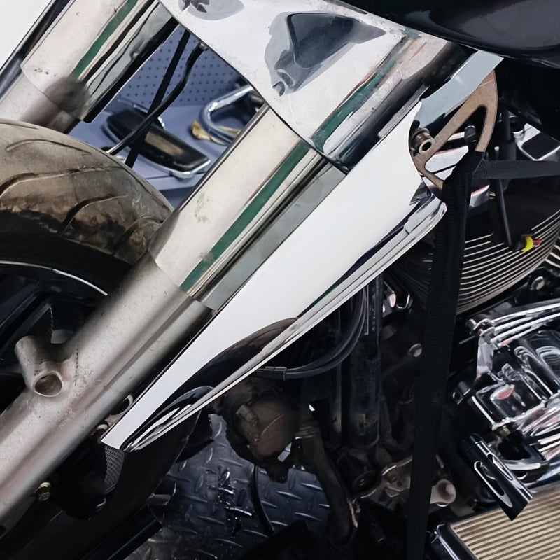 Generic HCmotorku Motorcycle Fork Mount Wind Deflector Suitable for Harley Road King Street Glide Electra Glide FLHT FLHR FLHX 1995-2022 Chrome  - Image 2