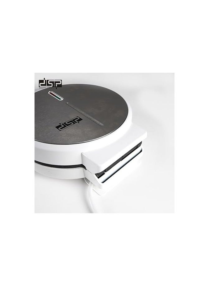 DSB DSP Professional 1000W Ice Cream Cookie Maker in White Stainless Steel Cool Touch Cover Non-stick coated steel for easy cleaning Non-slip feet Cord storage Temperature control indicator Power and standby indicators _KC1144_White - Image 3