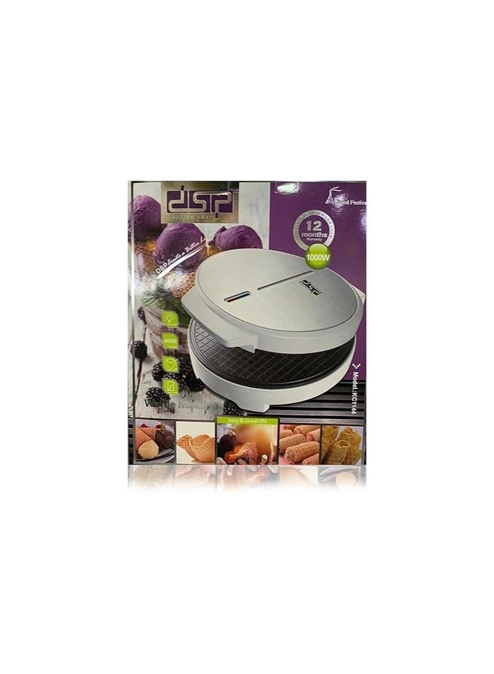 DSB DSP Professional 1000W Ice Cream Cookie Maker in White Stainless Steel Cool Touch Cover Non-stick coated steel for easy cleaning Non-slip feet Cord storage Temperature control indicator Power and standby indicators _KC1144_White - Image 5