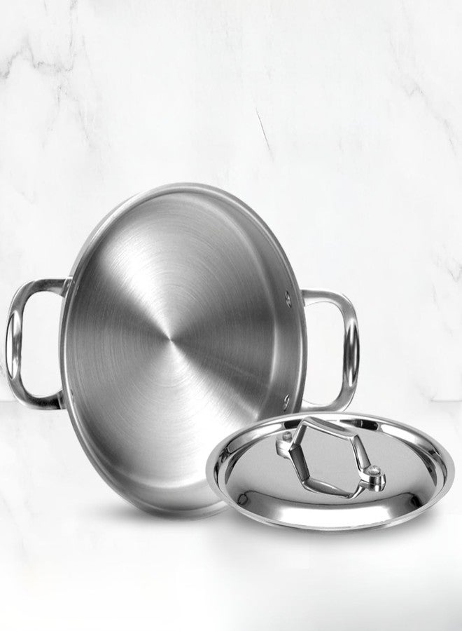 PLUMM GET PLUMM Triply Casserole 3.75 LTR Big Size 22CM | Cook & Serve Casserole for Roti Hot Case | Steel Hot Box Set with Lid | Hot Pot, Food Grade Casseroles for Cooking Rice-Gravy-Curry, Hot & Cold - Image 2