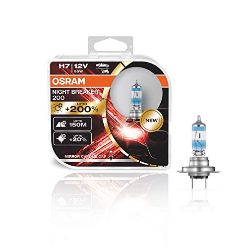 OSRAM NIGHT BREAKER 200, H7, +200% more brightness, halogen headlight lamp, 64210NB200-HCB, 12V, Duo Box (2 lamps), bianco - Image 1