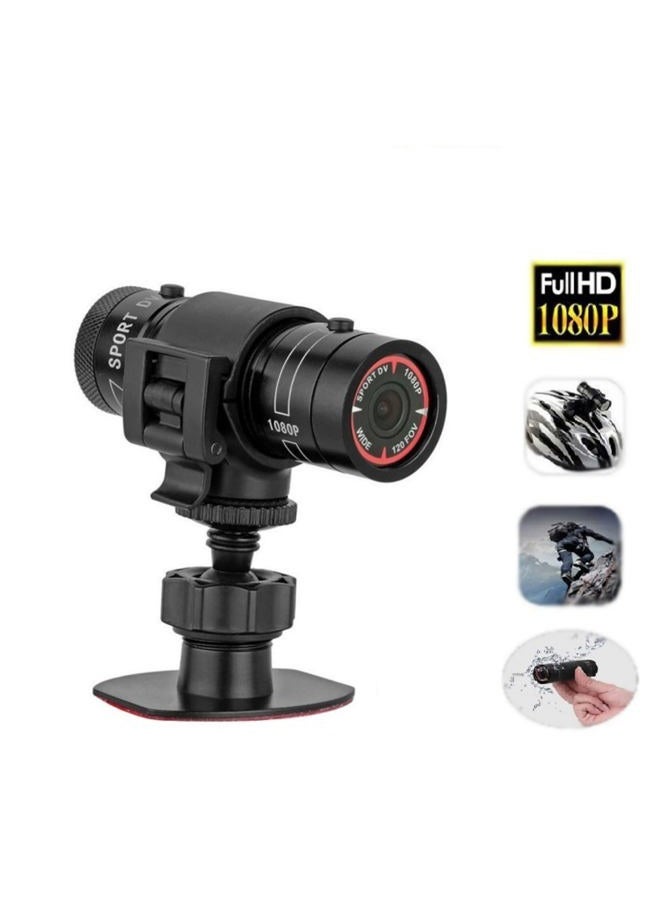 ZERONE كاميرا رياضية DV، كاميرا صوتية صغيرة محمولة بدقة Full HD 1080P 720P مع ميكروفون، كاميرا IPX-4 مقاومة للماء للدراجات والسيارات للرياضات الخارجية (أسود) - Image 2