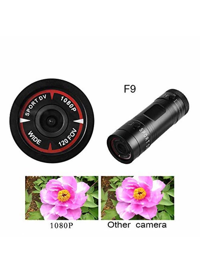 ZERONE كاميرا رياضية DV، كاميرا صوتية صغيرة محمولة بدقة Full HD 1080P 720P مع ميكروفون، كاميرا IPX-4 مقاومة للماء للدراجات والسيارات للرياضات الخارجية (أسود) - Image 5