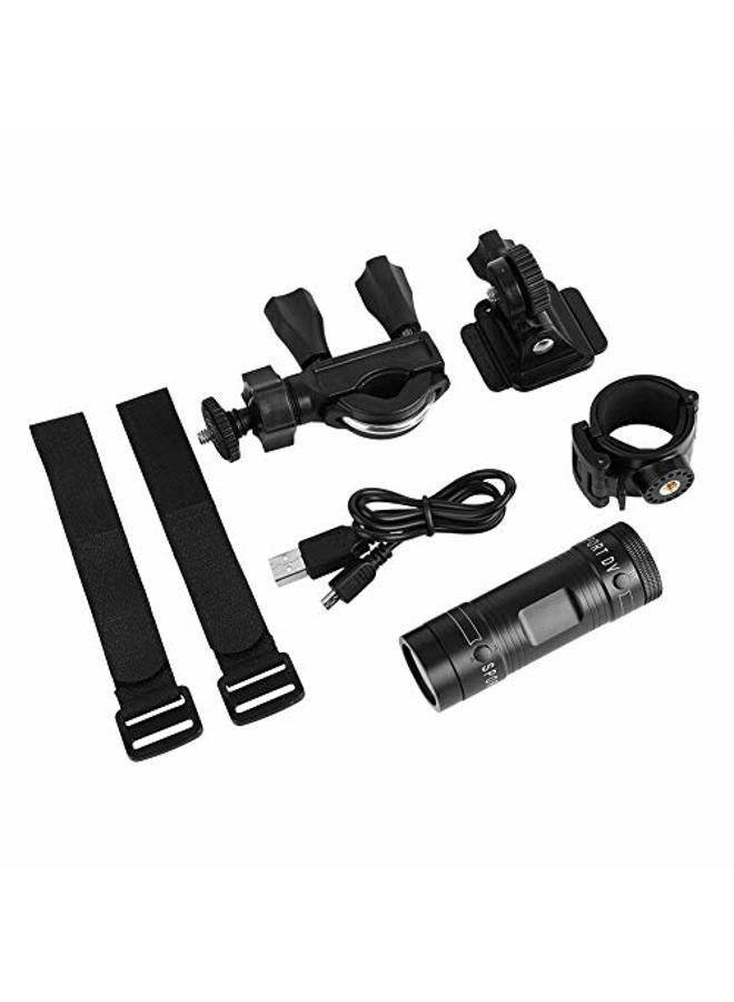 ZERONE كاميرا رياضية DV، كاميرا صوتية صغيرة محمولة بدقة Full HD 1080P 720P مع ميكروفون، كاميرا IPX-4 مقاومة للماء للدراجات والسيارات للرياضات الخارجية (أسود) - Image 1