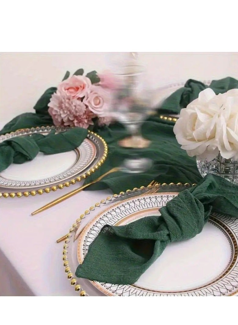 Cloth Napkins 6Pcs 42cm*42cm Solid Color Bohemian Style Napkins, Simple and Rustic Square Cloth Napkins, Suitable for Wedding, Dinner, Buffet, Birthday Party and Festival Table Decoration - Image 2