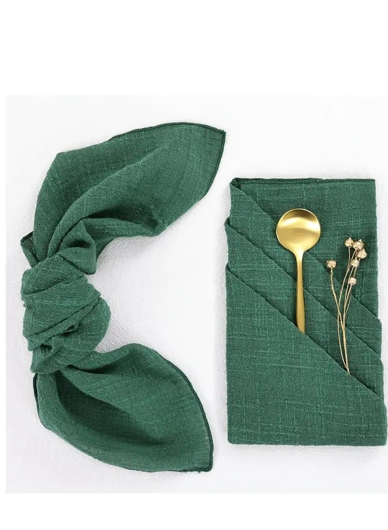 Cloth Napkins 6Pcs 42cm*42cm Solid Color Bohemian Style Napkins, Simple and Rustic Square Cloth Napkins, Suitable for Wedding, Dinner, Buffet, Birthday Party and Festival Table Decoration - Image 3