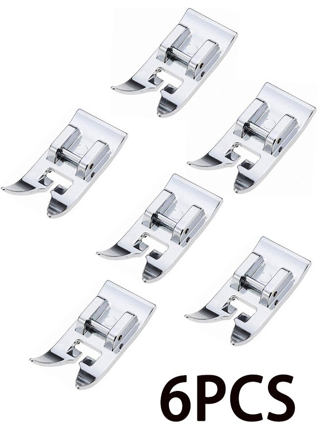 6-piece set of Zigzag Straight Stitch Presser Feet, Snap-on Type, Sewing Machine Presser Foot suitable for Home Electric Multifunction Sewing Machines - Image 1