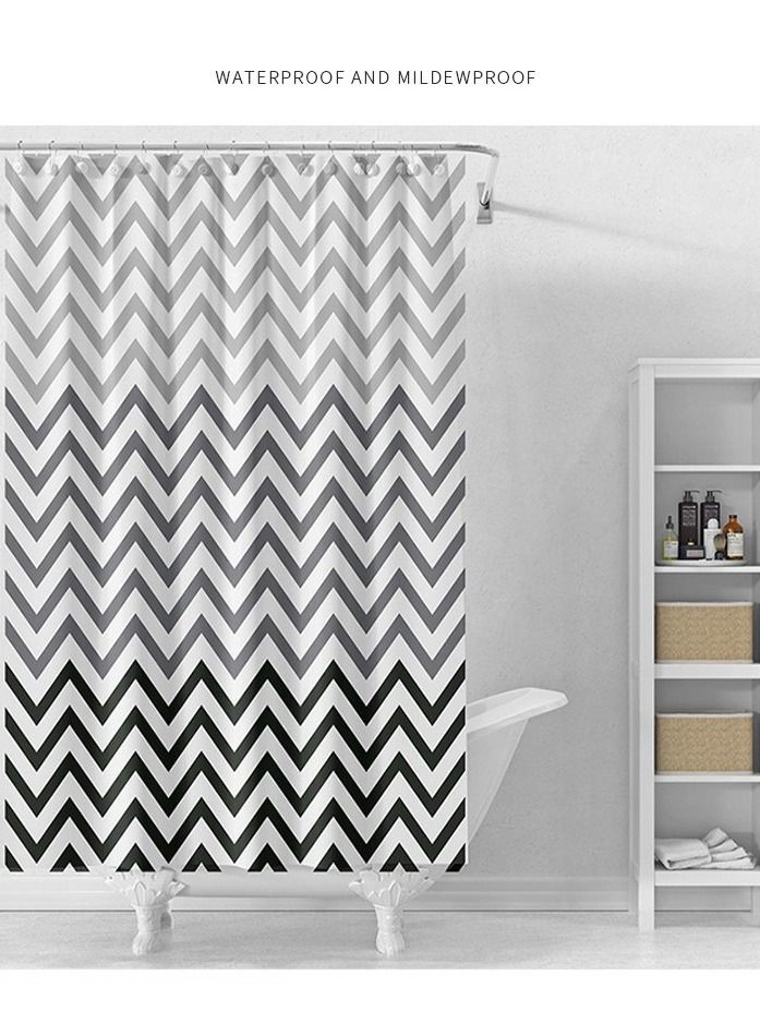 Waterproof Mildewproof PEVA Shower Curtains 180 x 180centimeter - Image 1