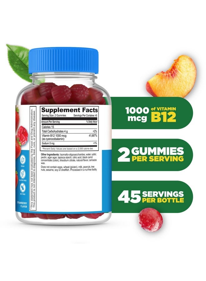 Lifeable Sugar Free Vitamin B12 Gummies | 1000 mcg | Great Tasting B12 Vitamins Gummies | Energy, Mood, and Metabolism Support | B 12 Vitamin Gummies for Men, Women, Adults | 90 Gummies - Image 2