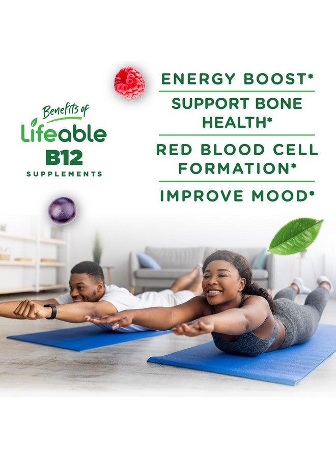 Lifeable Sugar Free Vitamin B12 Gummies | 1000 mcg | Great Tasting B12 Vitamins Gummies | Energy, Mood, and Metabolism Support | B 12 Vitamin Gummies for Men, Women, Adults | 90 Gummies - Image 3