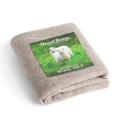 Desert Breeze Distributing Pure Merino Wool, Extra Fine Pre Felt Fabric for Craft, Needle Felting, Wet Felting, 19 Micron, Natural Brown Color, 12 x 59 inches - Image 1