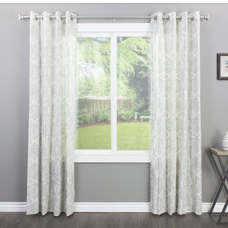 Decopolitan - 27933-36NI Square Adjustable Curtain Rod Set, 36 to 72-Inch, Nickel - Image 4