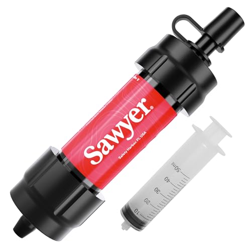 Sawyer Products SP120 Mini Water Filtration System, Filter and Cleaning Plunger only, Single, Red - Image 1