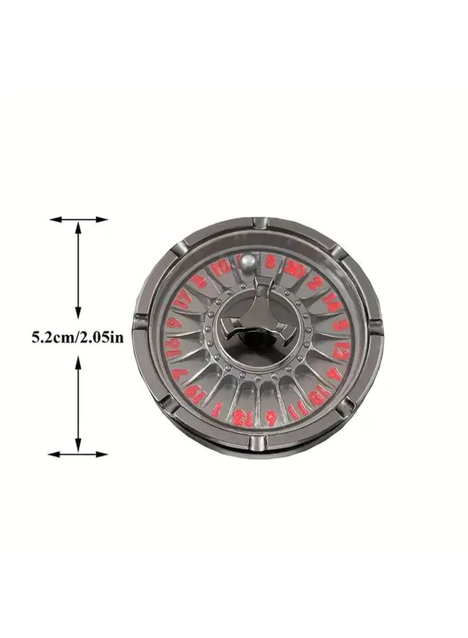 Black Red D20 Roulette Spinner DND Dice Set 7in1 Metallic RPG Gift Case - Image 2