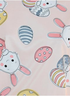 Take Two Rabbit Print T-Shirt & Straight Pyjama Set  - Image 3