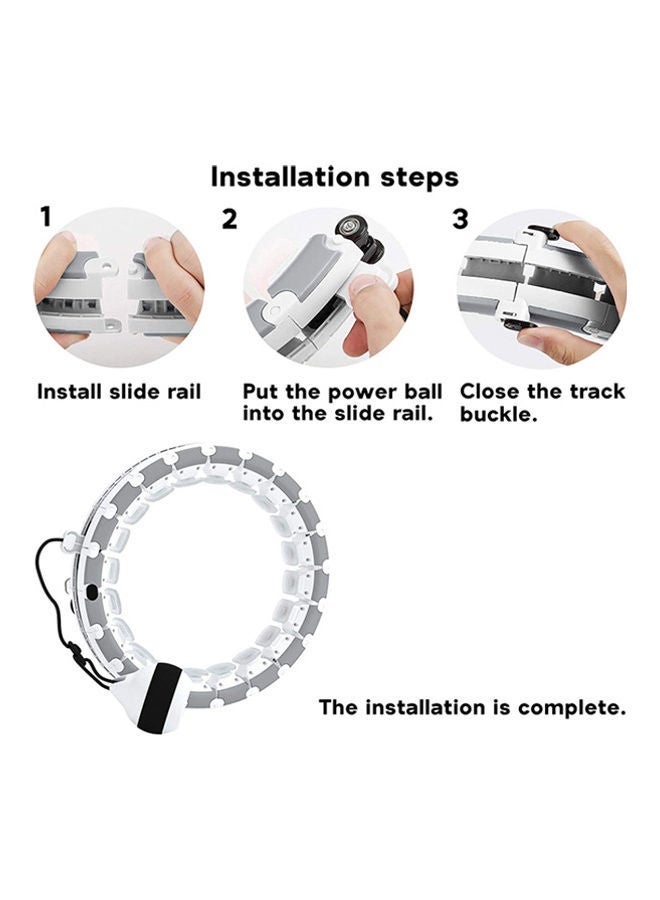NIBEMINENT 24-Section Adjustable Smart Hula Hoop with Soft Gravity Ball  - Image 2