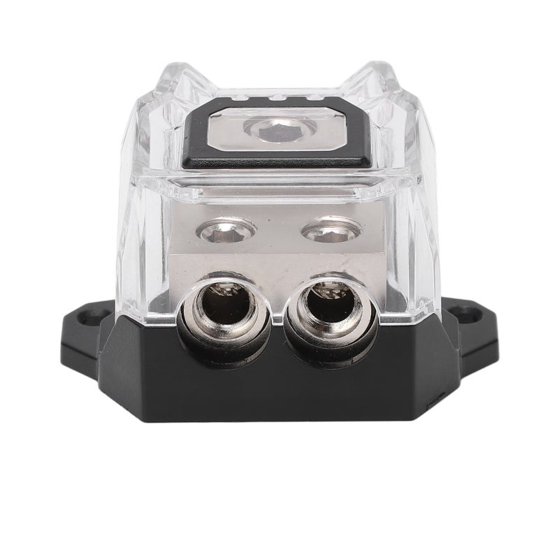 1/0 Gauge to 4 Gauge Power Distribution Block 2 Way Fuse Holder - Nickel Plating Zinc Alloy Ground Distribution Splitter for Car Audio System - Image 4
