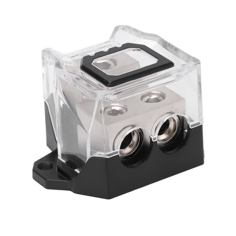 1/0 Gauge to 4 Gauge Power Distribution Block 2 Way Fuse Holder - Nickel Plating Zinc Alloy Ground Distribution Splitter for Car Audio System - Image 3
