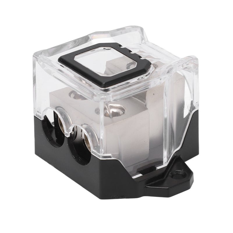 1/0 Gauge to 4 Gauge Power Distribution Block 2 Way Fuse Holder - Nickel Plating Zinc Alloy Ground Distribution Splitter for Car Audio System - Image 2