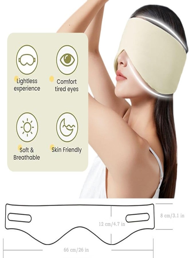 Ouliget Double Sided Sleep Mask,Warm and Cool Dual All Inclusive Noise Reduction Soft Pressureless Adjustable Ice Silk Mask,Cooling Fabric Soothing Mask - Image 4