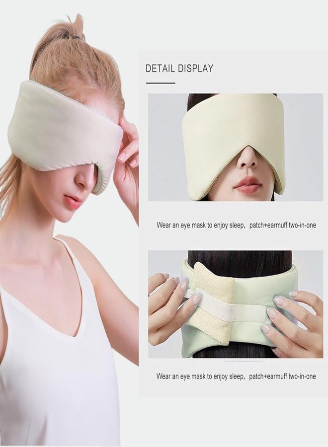 Ouliget Double Sided Sleep Mask,Warm and Cool Dual All Inclusive Noise Reduction Soft Pressureless Adjustable Ice Silk Mask,Cooling Fabric Soothing Mask - Image 5