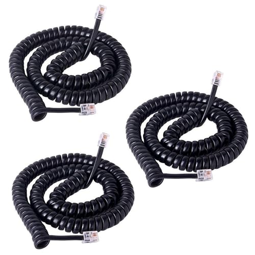 1st Choice Phone Cord, Black, 3 Pack, Universally Compatible - Image 3