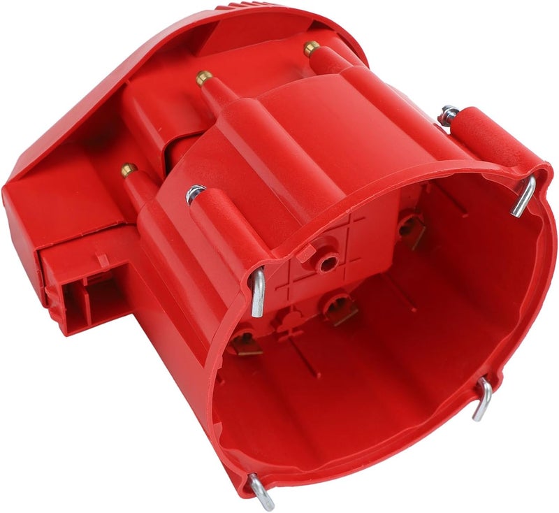 Large Distributor Cap Rotor Kit, Replacement Distributor Cap and Rotor Assembly for K549 SBC 283 305 307 327 350 400 454 396 427 HEI Ignition Systems (Red) - Image 2